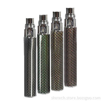 2014 New design stainless steel carbon fiber tube battery, 650/900/1100/1300mAhNew